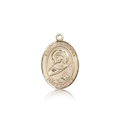 14kt Gold St. Perpetua Patron Saint Medal - Medium" itemprop="image