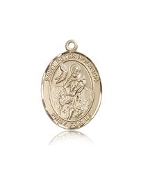 14kt Gold St. Peter Nolasco Patron Saint Medal - Large" itemprop="image