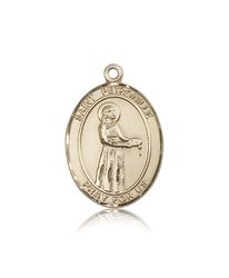 14kt Gold St. Petronille Patron Saint Medal - Large" itemprop="image