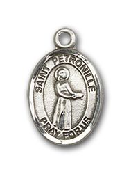 14kt Gold St. Petronille Patron Saint Medal - Small" itemprop="image