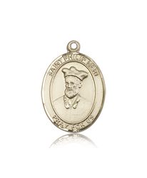 14kt Gold St. Philip Neri Patron Saint Medal - Large" itemprop="image