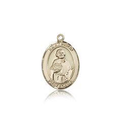 14kt Gold St. Philip Neri Patron Saint Medal - Medium" itemprop="image