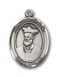 14kt Gold St. Philip Neri Patron Saint Medal - Small" itemprop="image