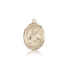 14kt Gold St. Pius X Patron Saint Medal - Medium" itemprop="image