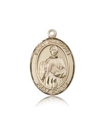 14kt Gold St. Placidus Patron Saint Medal - Large" itemprop="image