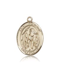 14kt Gold St. Polycarp of Smyrna Patron Saint Medal - Large" itemprop="image