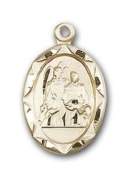 14kt Gold St. Raphael the Archangel Medal" itemprop="image