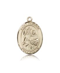 14kt Gold St. Raphael the Archangel Patron Saint Medal - Large" itemprop="image