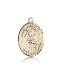 14kt Gold St. Regina Patron Saint Medal - Large" itemprop="image