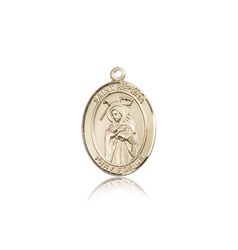 14kt Gold St. Regina Patron Saint Medal - Medium" itemprop="image