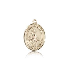 14kt Gold St. Remigius of Reims Patron Saint Medal - Medium" itemprop="image