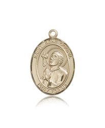 14kt Gold St. Rene Goupil Patron Saint Medal - Large" itemprop="image