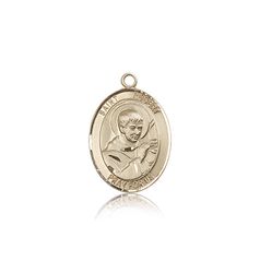 14kt Gold St. Robert Bellarmine Patron Saint Medal - Medium" itemprop="image