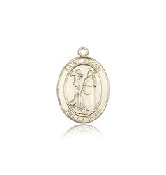 14kt Gold St. Rocco Patron Saint Medal - Medium" itemprop="image