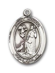 14kt Gold St. Rocco Patron Saint Medal - Small" itemprop="image