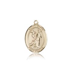 14kt Gold St. Roch Patron Saint Medal - Medium" itemprop="image