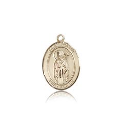 14kt Gold St. Ronan Patron Saint Medal - Medium" itemprop="image