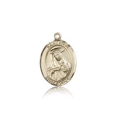 14kt Gold St. Rose of Lima Patron Saint Medal - Medium" itemprop="image