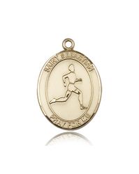 14kt Gold St. Sebastian Patron Saint Medal - Large" itemprop="image