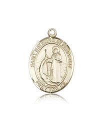 14kt Gold St. Sebastian / Skateboarding Patron Saint Medal - Large" itemprop="image