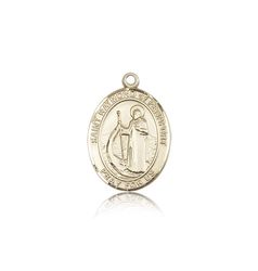 14kt Gold St. Sebastian / Skateboarding Patron Saint Medal - Medium" itemprop="image