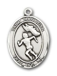 14kt Gold St. Sebastian / Track & Field Patron Saint Medal - Large" itemprop="image