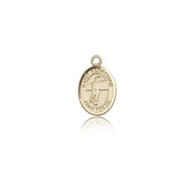 14kt Gold St. Sebastian / Volleyball Patron Saint Medal - Small" itemprop="image