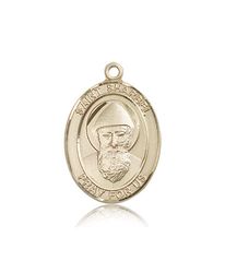 14kt Gold St. Sharbel Patron Saint Medal - Large" itemprop="image