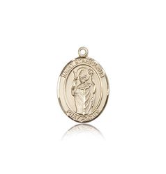 14kt Gold St. Stanislaus Patron Saint Medal - Medium" itemprop="image