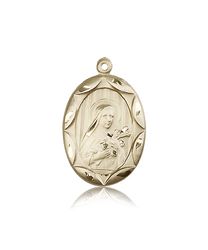 14kt Gold St. Theresa Medal" itemprop="image