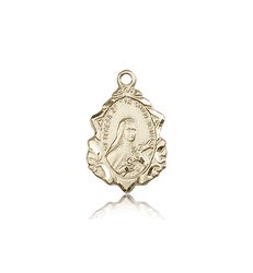 14kt Gold St. Theresa Medal" itemprop="image