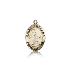 14kt Gold St. Theresa Medal" itemprop="image