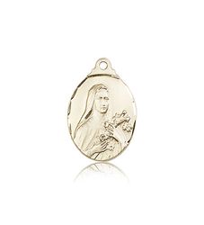 14kt Gold St. Theresa Medal" itemprop="image