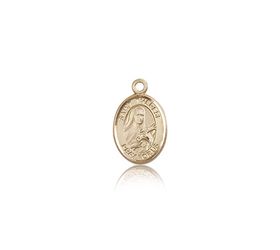 14kt Gold St. Therese of Lisieux Patron Saint Medal - Small" itemprop="image