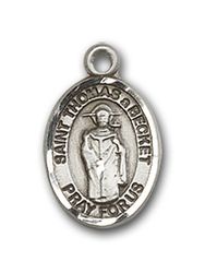 14kt Gold St. Thomas A Becket Patron Saint Medal - Small" itemprop="image