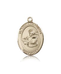 14kt Gold St. Thomas Aquinas Patron Saint Medal - Large" itemprop="image