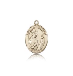 14kt Gold St. Thomas More Patron Saint Medal - Medium" itemprop="image