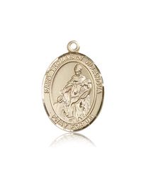 14kt Gold St. Thomas of Villanova Patron Saint Medal - Large" itemprop="image