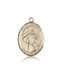 14kt Gold St. Ursula Patron Saint Medal - Large" itemprop="image