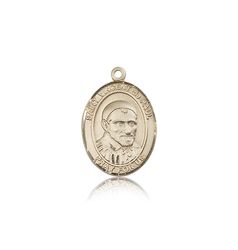 14kt Gold St. Vincent De Paul Patron Saint Medal - Medium" itemprop="image