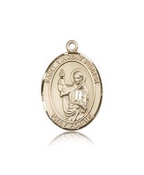 14kt Gold St. Vincent Ferrer Patron Saint Medal - Large" itemprop="image