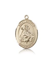 14kt Gold St. William of Rochester Patron Saint Medal - Large" itemprop="image