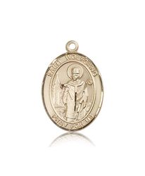 14kt Gold St. Wolfgang Patron Saint Medal - Large" itemprop="image