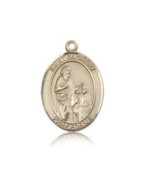 14kt Gold St. Zachary Patron Saint Medal - Large" itemprop="image