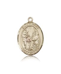 14kt Gold St. Zita Patron Saint Medal - Large" itemprop="image