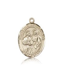 14kt Gold Sts. Cosmas & Damian Patron Saint Medal - Large" itemprop="image