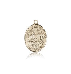 14kt Gold Sts. Cosmas & Damian Patron Saint Medal - Medium" itemprop="image