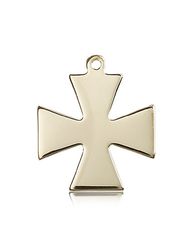 14kt Gold Surfer Cross Medal" itemprop="image