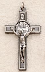 3 inch St. Benedict Crucifix: Black Cross" itemprop="image