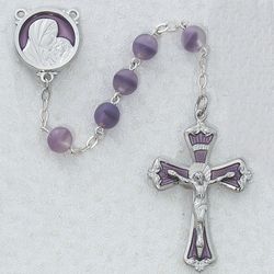 7mm Frosted Lavender Rosary" itemprop="image